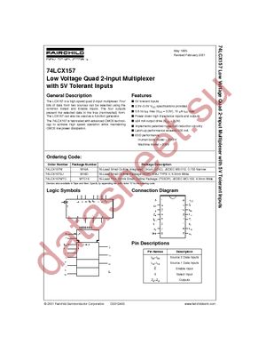 74LCX157MTCX datasheet  